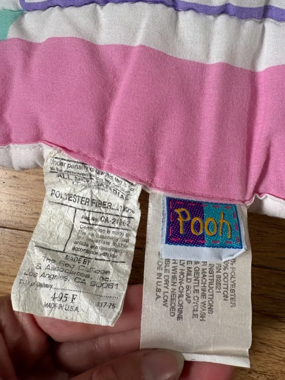 Vintage Winnie the Pooh Eeyore Tigger & More Comforter Baby Crib Blanket 1995